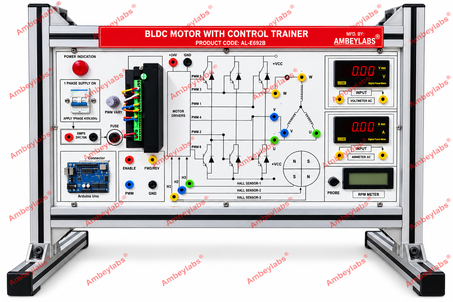 AL-E692B BLDC MOTOR CONTROL TRAINER WITH GUI INTERFACE 400W